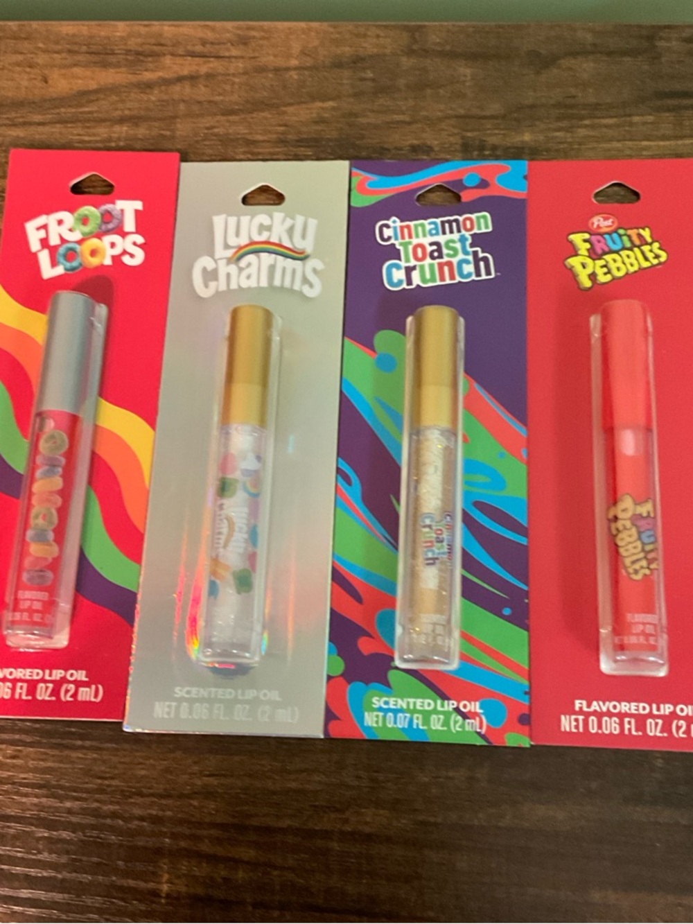 Cereal Flavored Lip Oil Gloss 4 pack new